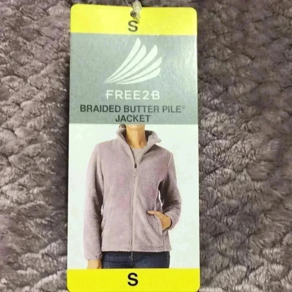 Free2B Faux Fur Teddy Jacket,braided butter pile,full zip,hip pocket,high collar - Picture 5 of 12